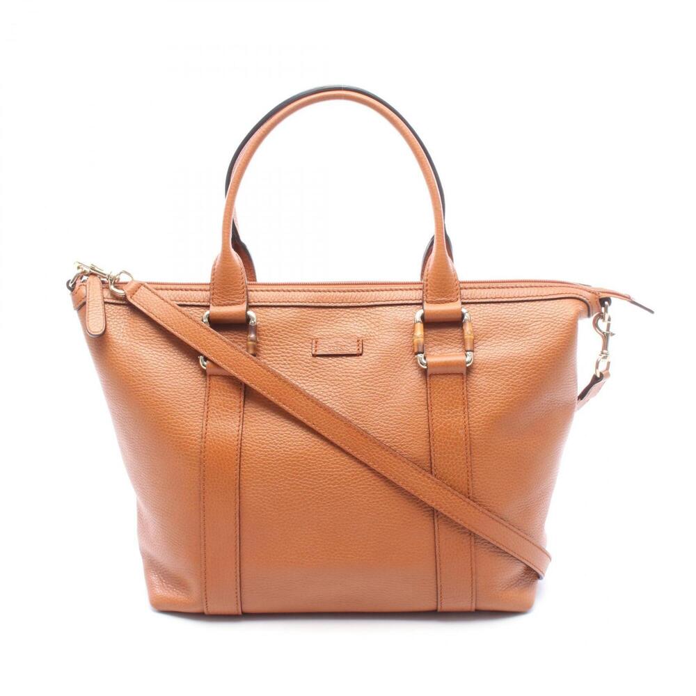 Gucci 2-Way Tote Bag/Handbag, Leather, Women's, Brown, 339548